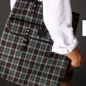 Brothers Bray for Urban Outfitters Plaid Wool and Leather Tote -